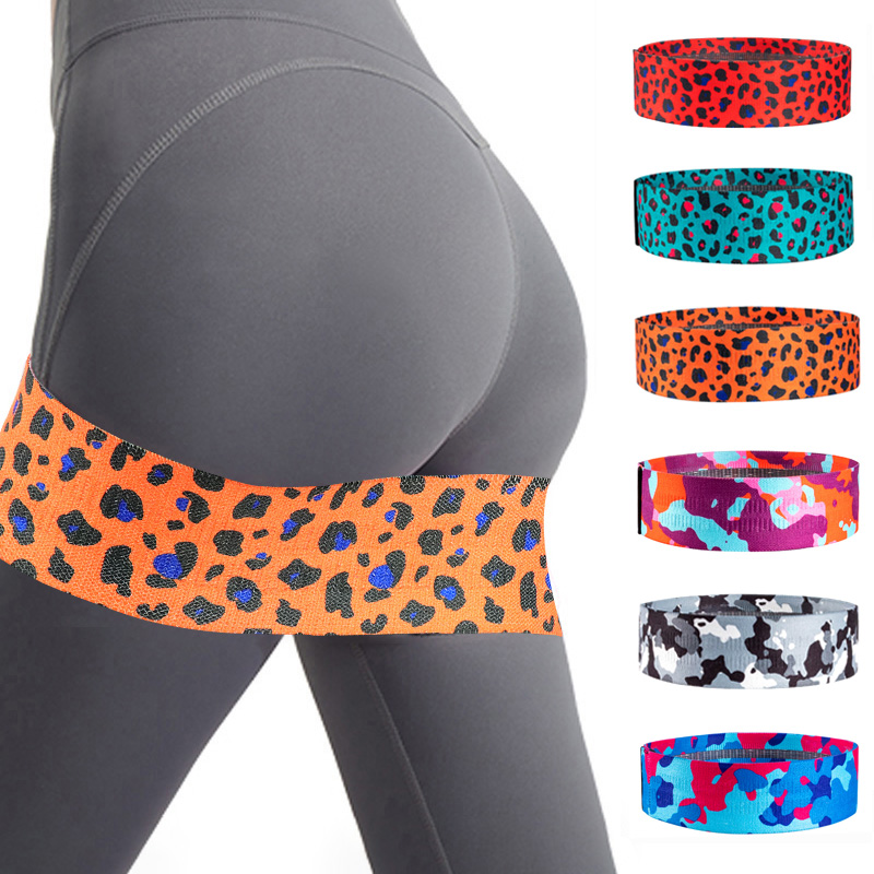 Yoga Fitness Resistance Band - Fasce per Glutei con Stampa Leopardata,