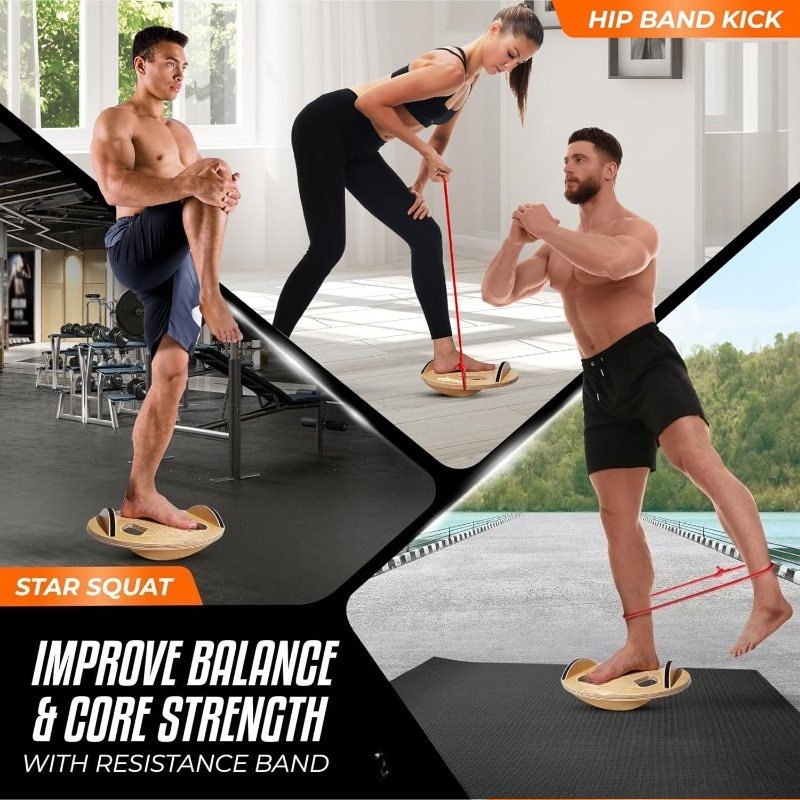 Tavola di Equilibrio in Legno  - Yoga Fitness Training recensione e prezzo