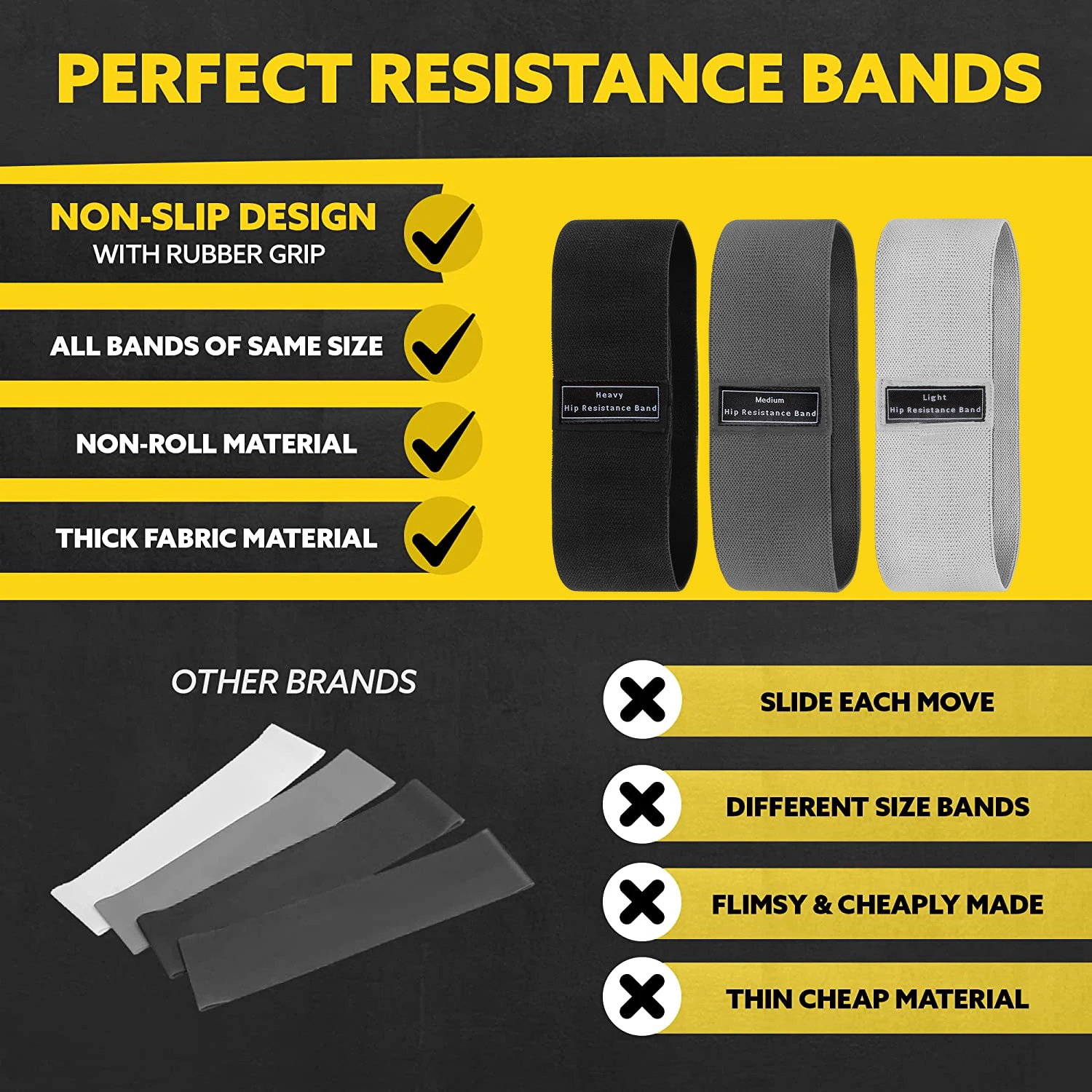 Fasce Elastiche in Tessuto per - Yoga Fitness Resistance Band recensione e prezzo